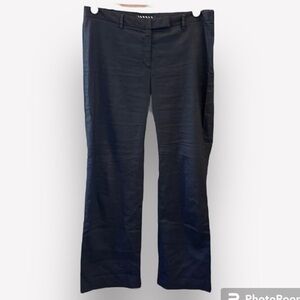 🍁🐠Theory linen trouser pants black size 8 back pockets